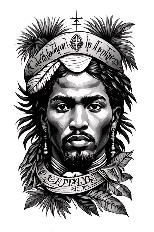 Caribbean History Surrounded By Symbols