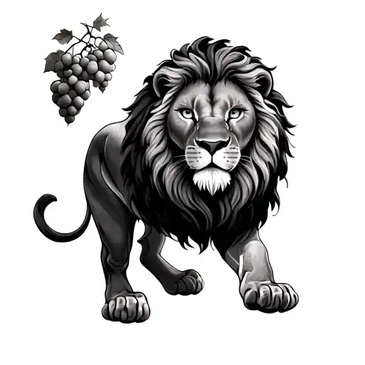 Lion Walking In Grapevine