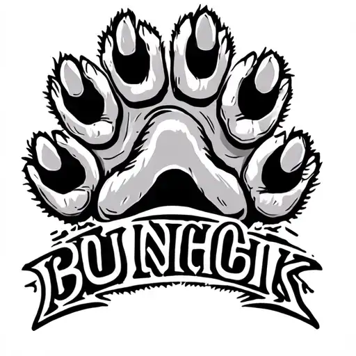 Dog Paw With The Inscription Of The Bunchik