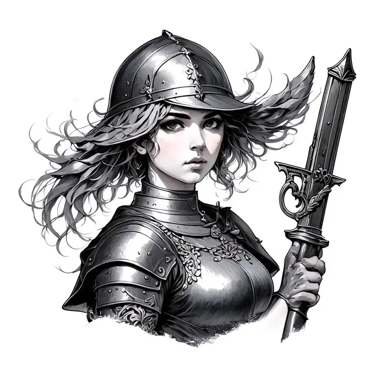 Anime Woman Soldier In The Renaissance Era