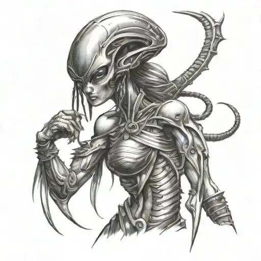 Alien Warrior Princess Wielding