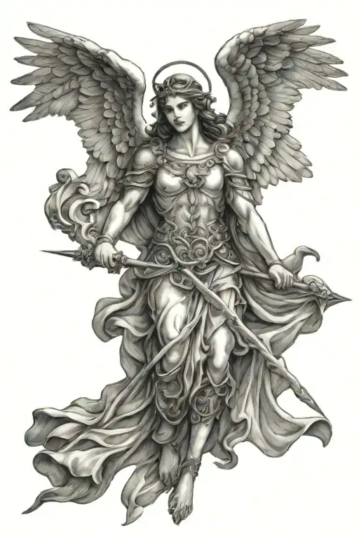 Angel With A Spear Going