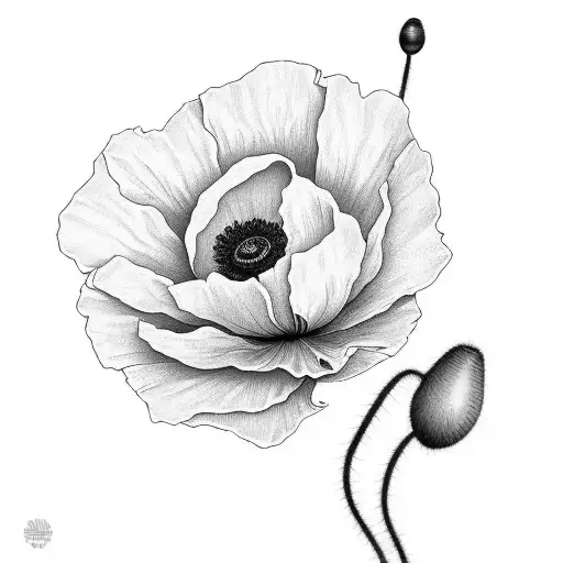 Poppy Flower With The Lyrics I Can't Help Falling In Love With You