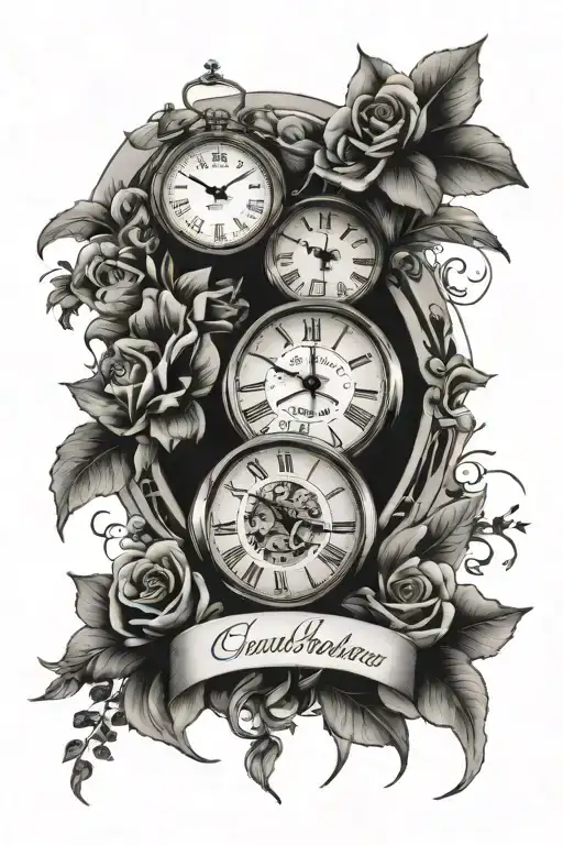 Clocks With Both My Daughter's Names And Date Of Birth