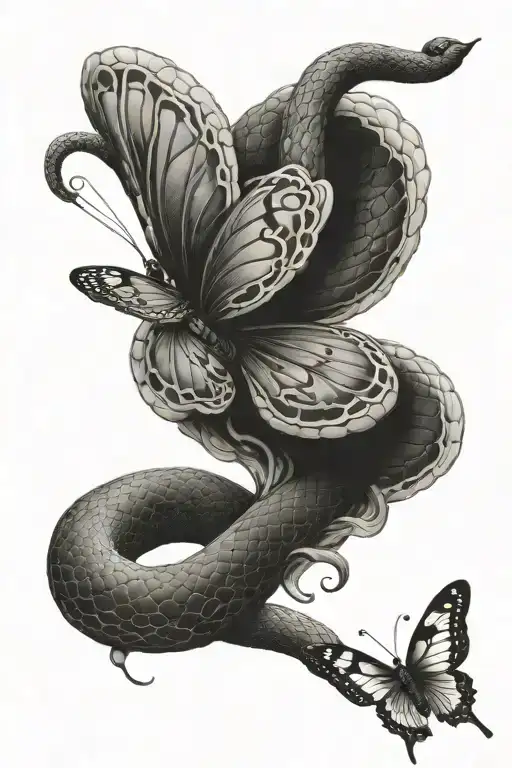 Snake And Butterfly's