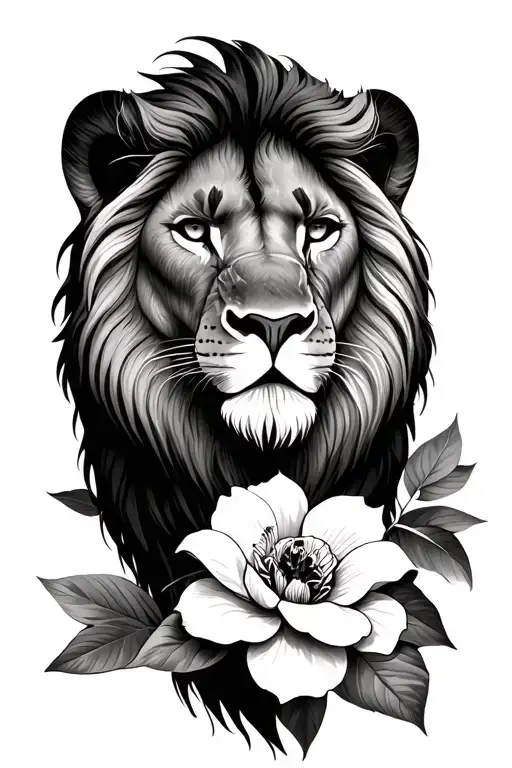 Lionness With Gardenia