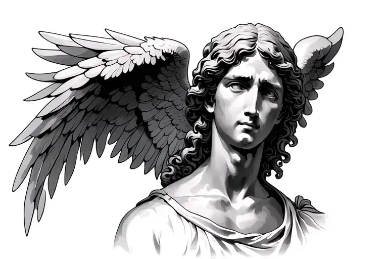 Christian Angel On Neck