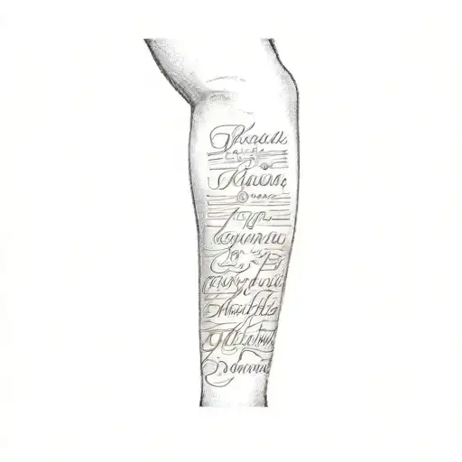 A Tattoo Of A Man's Forearm With A Quote On It