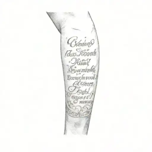 A Tattoo Of A Man's Forearm With A Quote On It