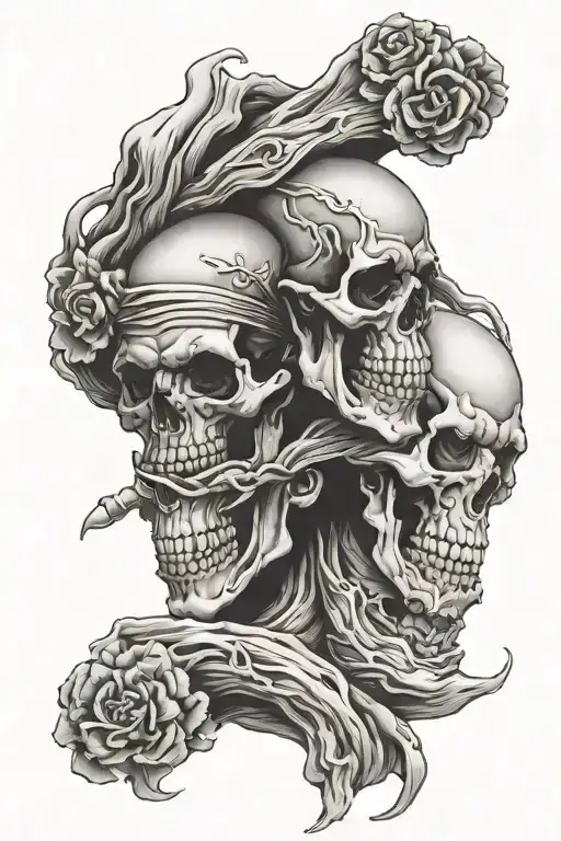 See No Evil Hear No Evil Speak No Evil Skull Instead