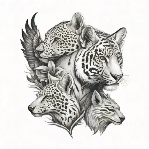 Realism Shoulder With Animals