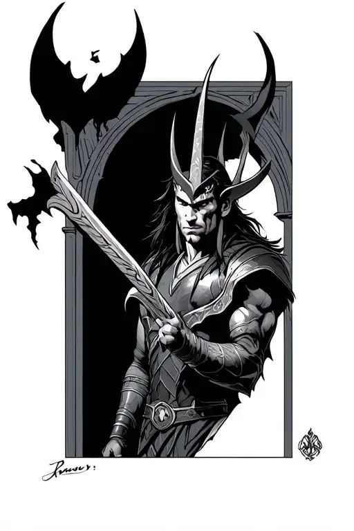 Loki Appearing Out Of An Archway