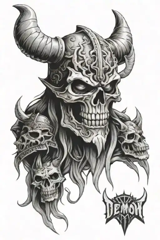 Demon Skull Dead Viking Ghosts