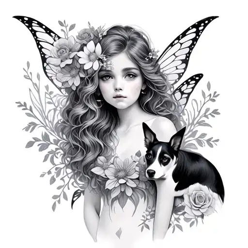 Fairy With Dog Flowers