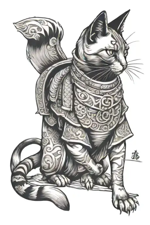 Samurai Siamese Cat