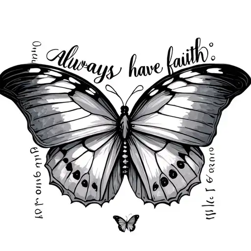 Always Have Faith Sentences Joined Together With Small Butterfly At The End