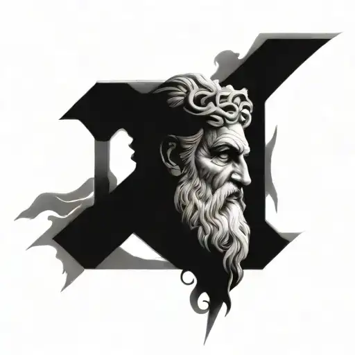 Zeus And A Christian Cross