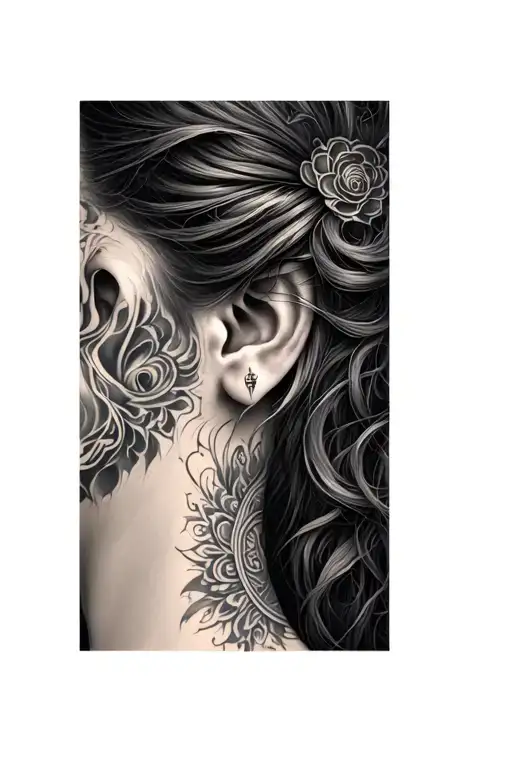 Gemini Tattoo Behind The Ear