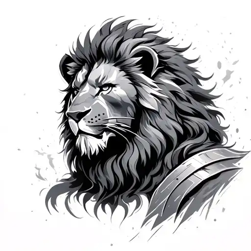 Spartwan Warrior In Battle Worn Lion