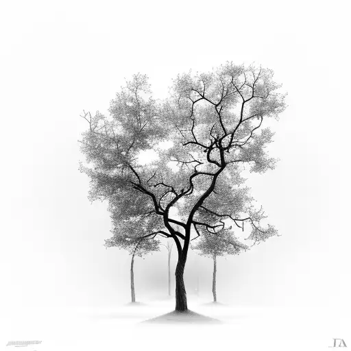 Lighting Striking Tree