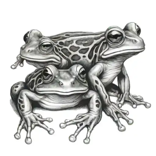 Frog Mother And Daughter