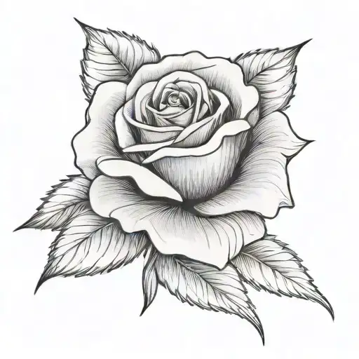 Medium Rose With The Name Nika Next To It