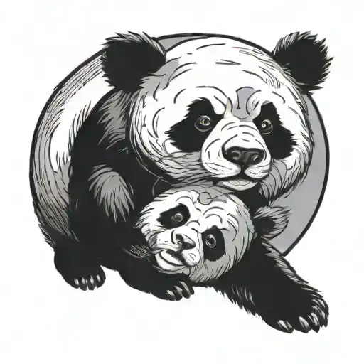 Saturn And Panda Sleeping