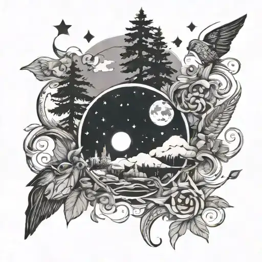 Drugs Night Sky Filled With Stars In The Forest A Lot Of Dirty Money And Love At The End