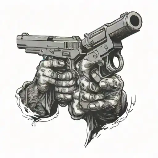 Two Men Aiming A Gun At Eachother