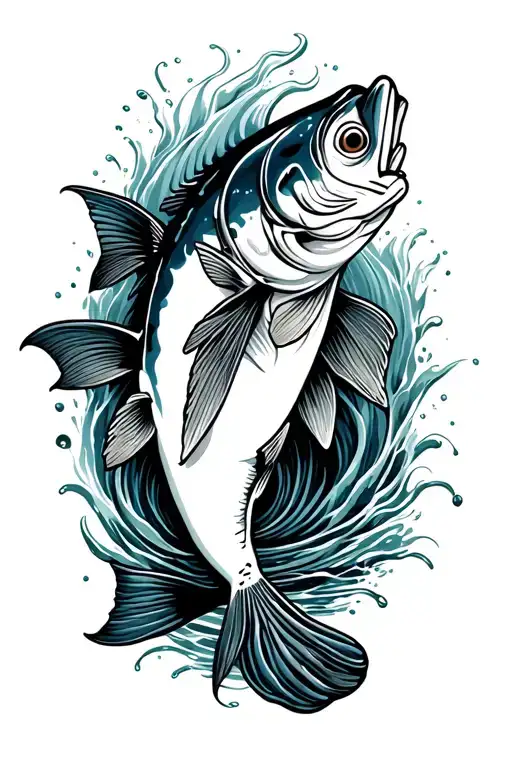 Sockeye Salmon Swimming Upstream