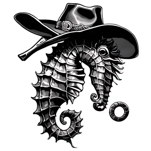 Seahorse With Cowboy Hat