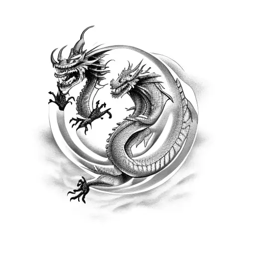 A Dragon Playing Basketball