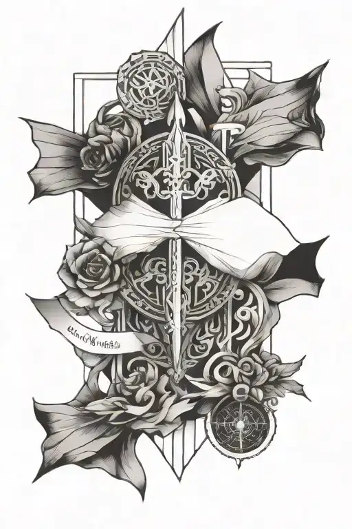 Geometric Style Combined With With A Bible Verse