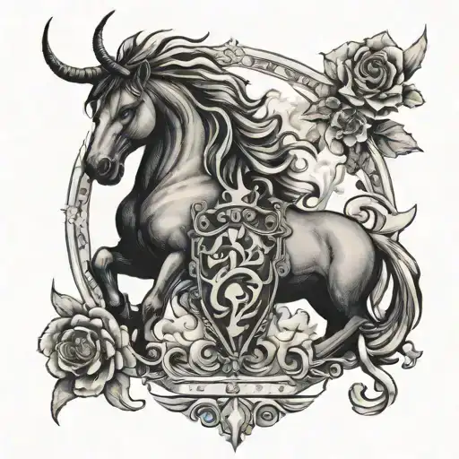 Sagitarius And Leo Combine Tattoo Design Inspired