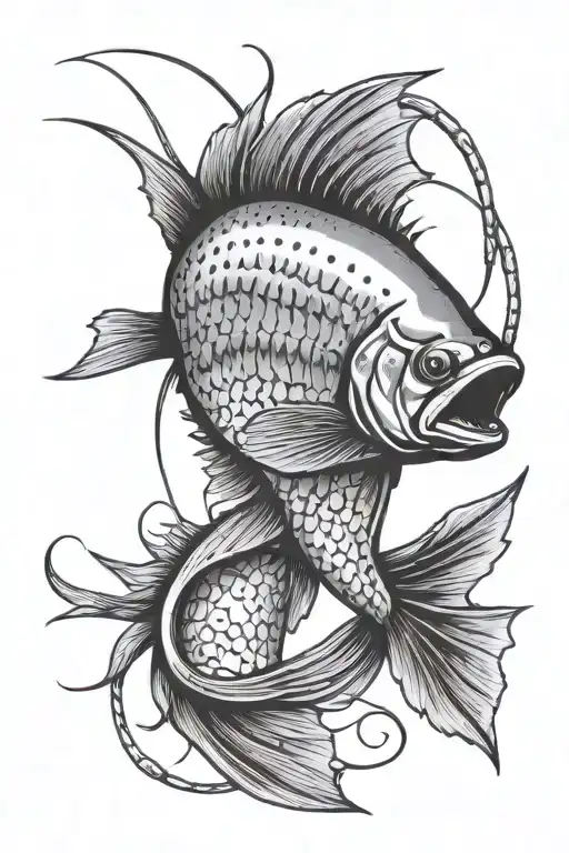 Fly Fishing Lure On A Line With No Fish