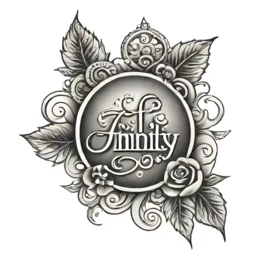 Infity Simbol With Family Word