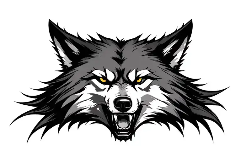 Evil Wolf Head
