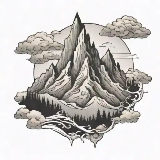 The Letter W But Looks Like A Mountain