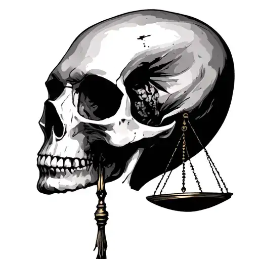 Libra Astrology Skull