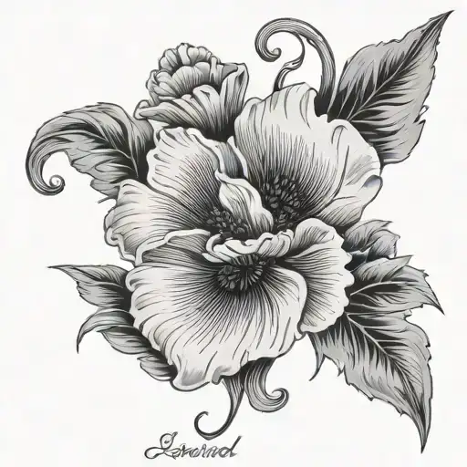 A Poppy Flower That Turns Into The Words Loved By An Angel