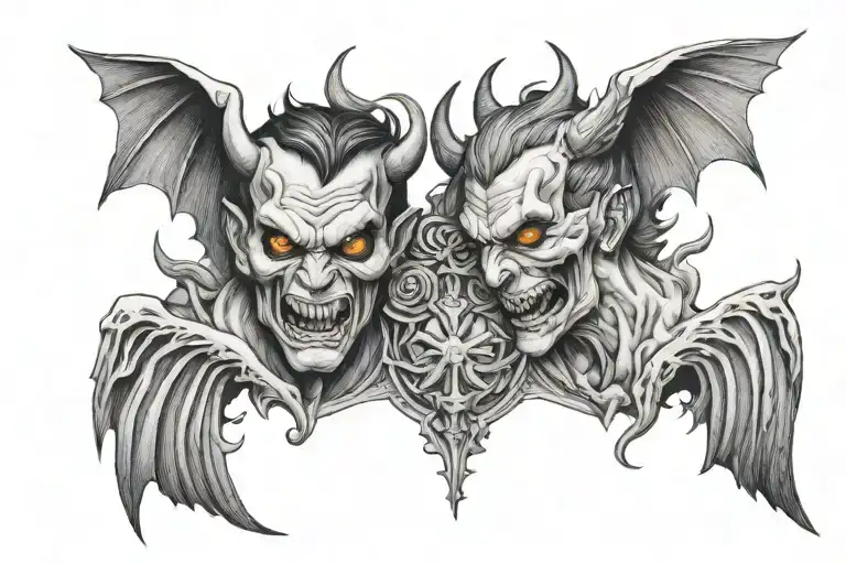 Devil And Angel Fightyng