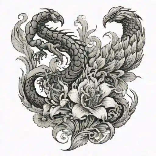 Scorpion And Pheonix Flowers Growing