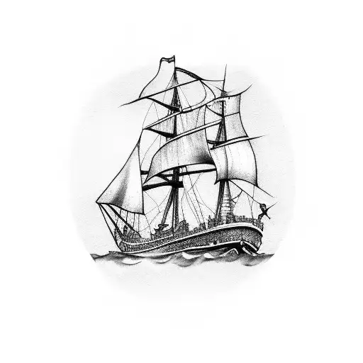 Pirate Ship With Sails