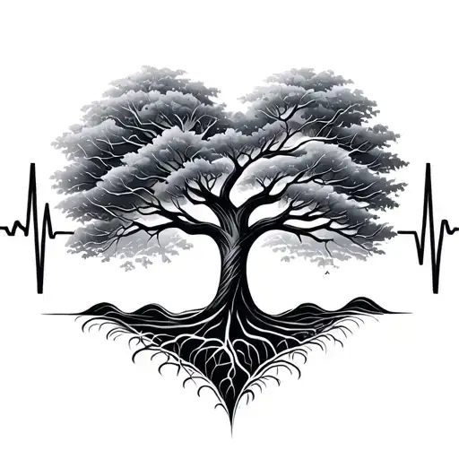 Tree Of Life Heart Beat Waves To Tree Of Life