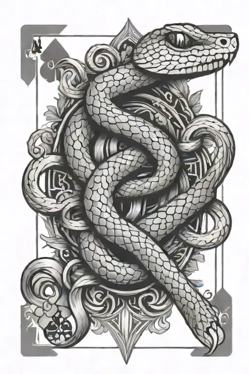 Gambling Cards Theme With Snake