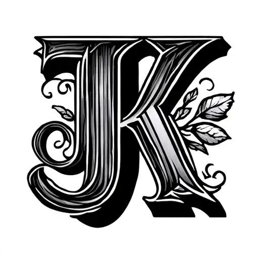 Fine Line Initials J K L