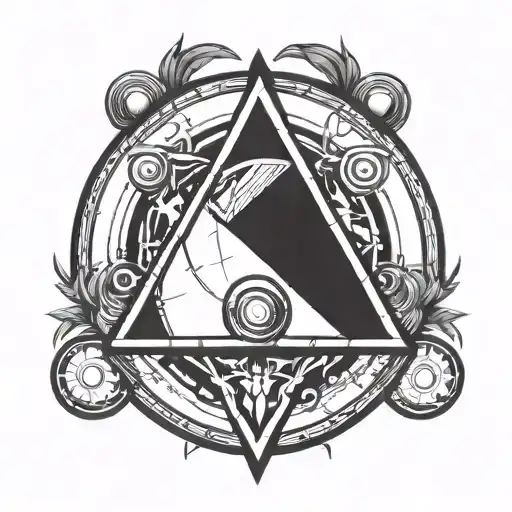 Cyber Sigilism Minimalist Symmetrical Time And Space Themed