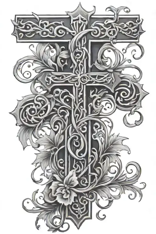 Vine Wrapping Around Cross