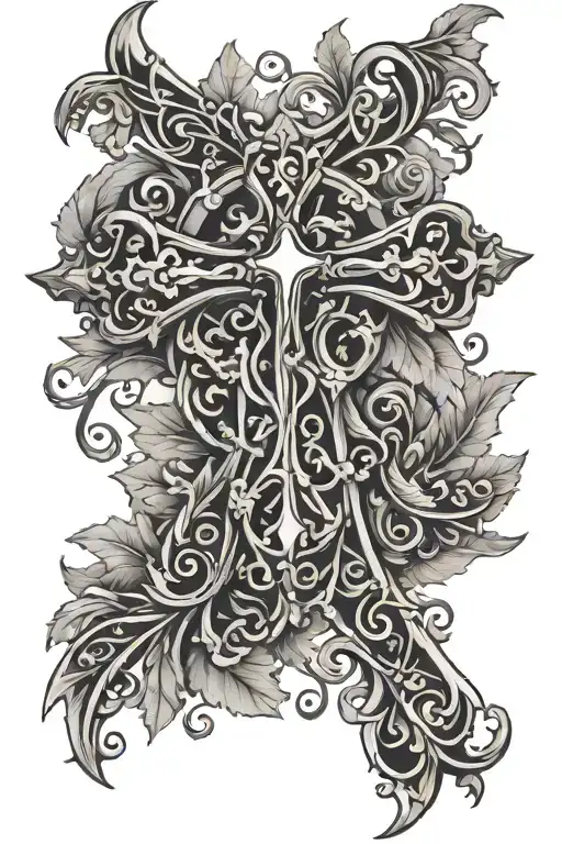 Vine Wrapping Around Cross