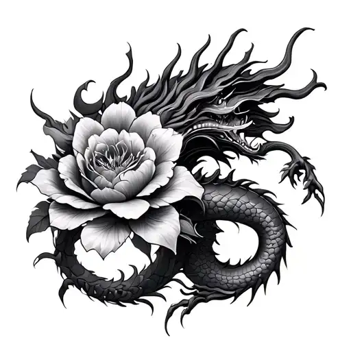 Flower And Dragon
